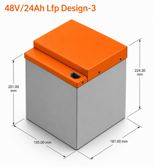 48V 24Ah LFP Lithium Battery for Non-RTO E-Scooter