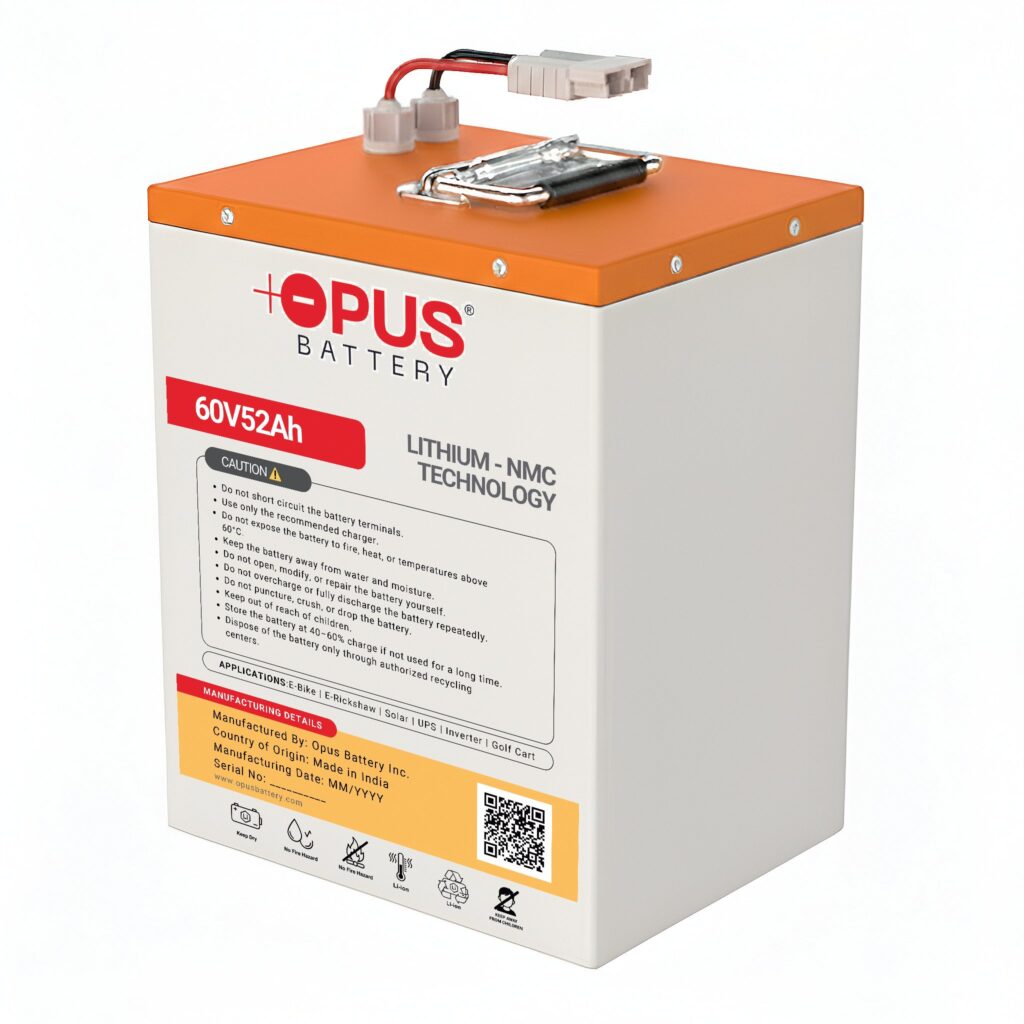 60V 52Ah Lithium Battery for Okinawa Ridge 100